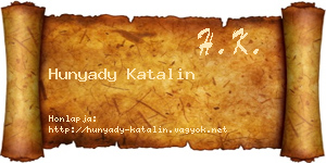Hunyady Katalin névjegykártya